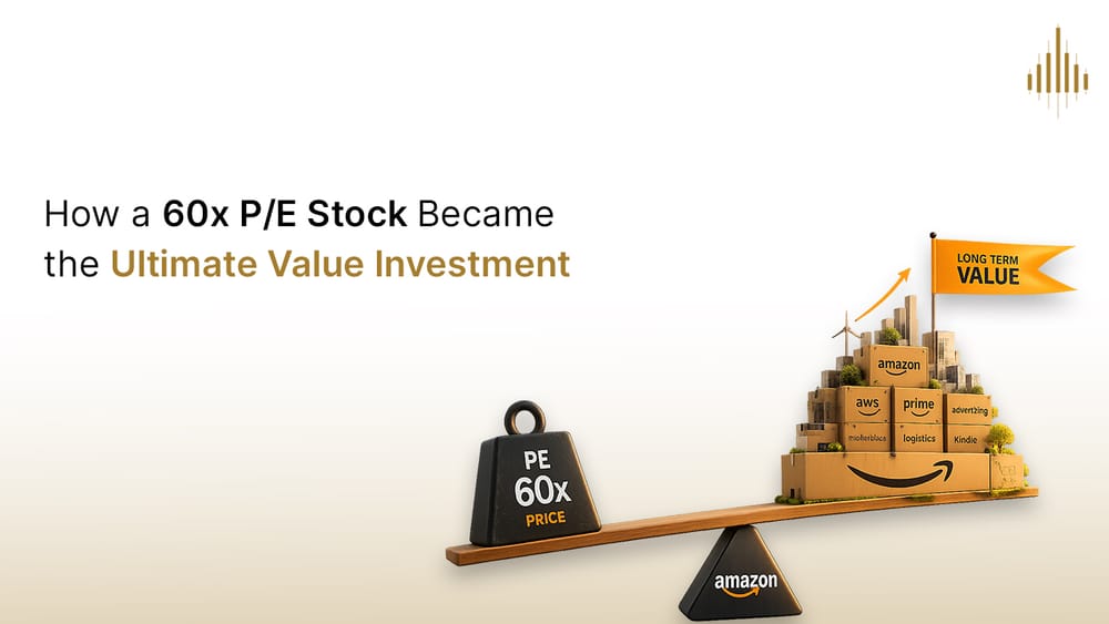 The do-nothing price: how Amazon with a PE of 60x became a value investment